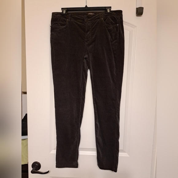 J. McLaughlin Pants - J. McLaughlin Velour Pants Elephant Brown Sz 10 EUC
